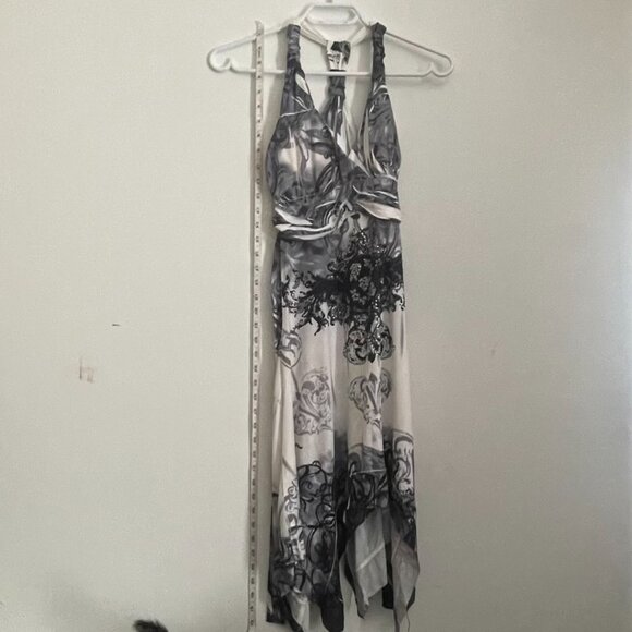 Black & White Printed Halter Dress - Picture 7 of 8